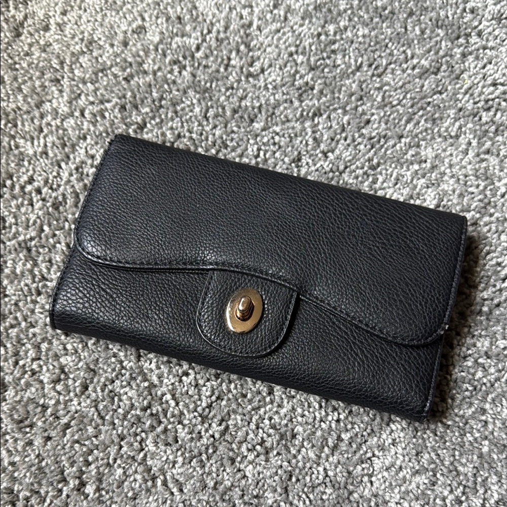 Black Leather Clutch